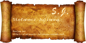 Stefanecz Julianna névjegykártya