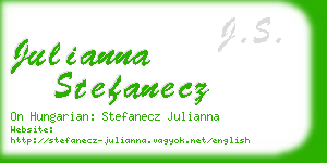julianna stefanecz business card